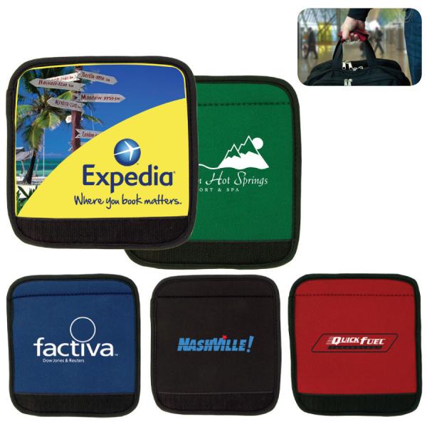 Custom Printed Comfort Neoprene Foam Luggage Handles Wraps with 2pcs of velcro