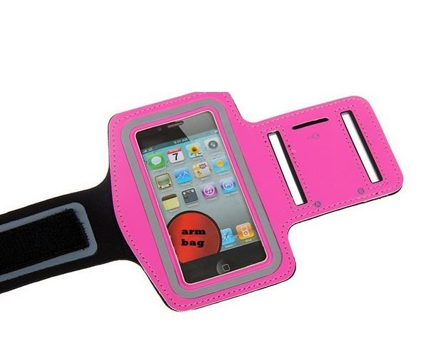 Colorful GYM velcro jogging sports neoprene armband for iphone 5 with a pocket