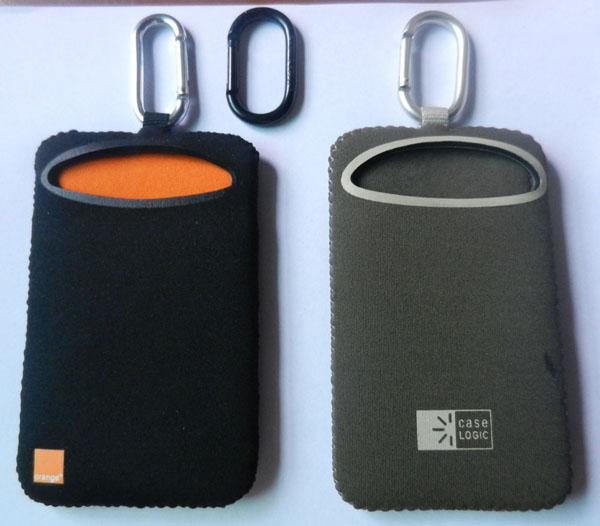 Case Logic top grade waterproof neoprene phone case with carabiner hook or stap