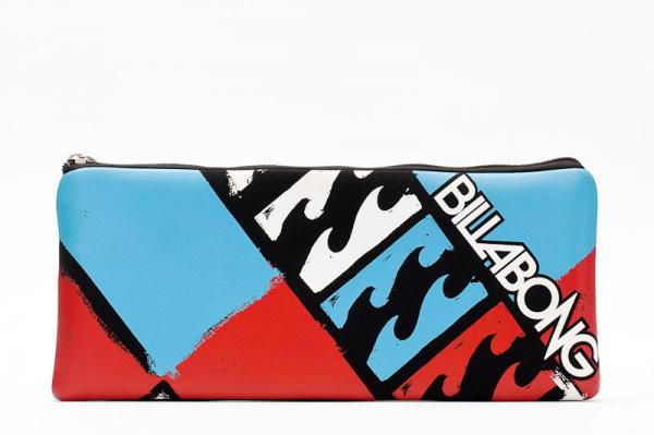 Billabong 3mm office neoprene pencil case with zipper closure