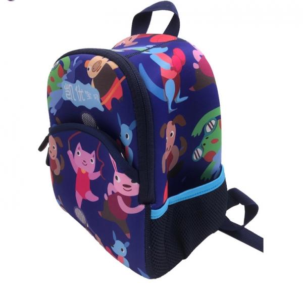 Children cartoon school kids bag with whole sublimation printing,soft de-stress